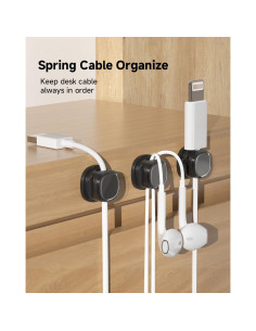 Organizador de Cables Funtin 9-Pack Negro, Clips Adhesivos 2