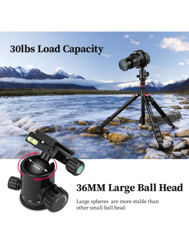 Trípode Profesional Victiv 206 cm Aluminio Compacto para Cámara