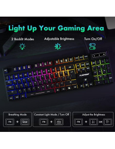 Combo Teclado Mecánico RGB y Ratón FLAGPOWER 4800DPI 2