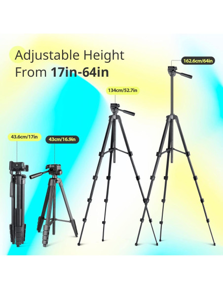 Trípode Sensyne 162.5 cm para Teléfono y iPad con Control Remoto