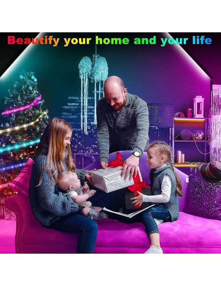 Tira LED Tenmiro 20m RGB Control App Sincronización Música