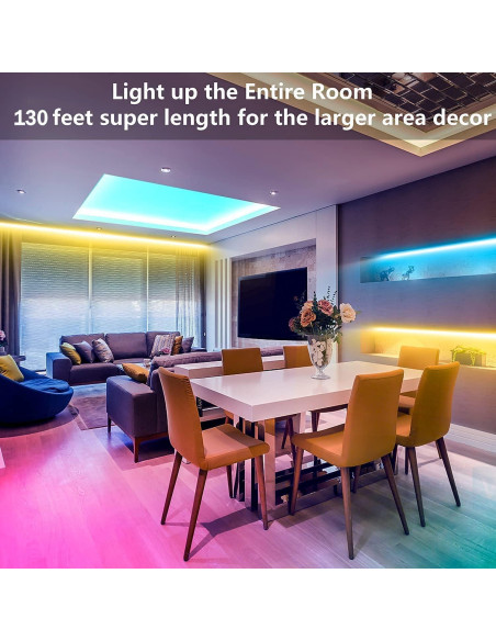 Tira LED Tenmiro 20m RGB Control App Sincronización Música