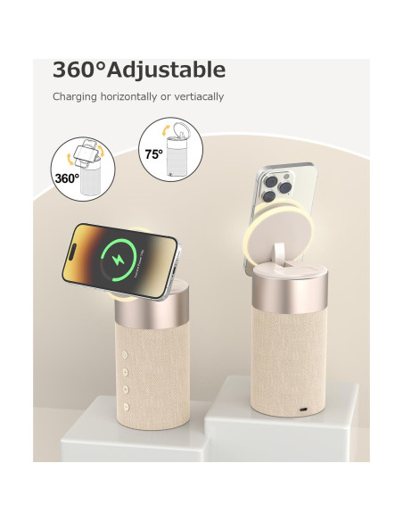 Altavoz Bluetooth COLSUR S02 con Cargador Inalámbrico 2 en 1 Altavoz Bluetooth COLSUR S02 con Cargador Inalámbrico 2 en 1