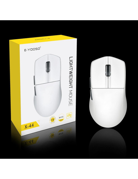 E-YOOSO Ratón Gaming Inalámbrico X-44 49g 26000 DPI Blanco