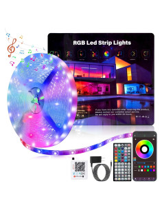 Tira LED RGB 15,24 m Ledagic con control remoto y APP