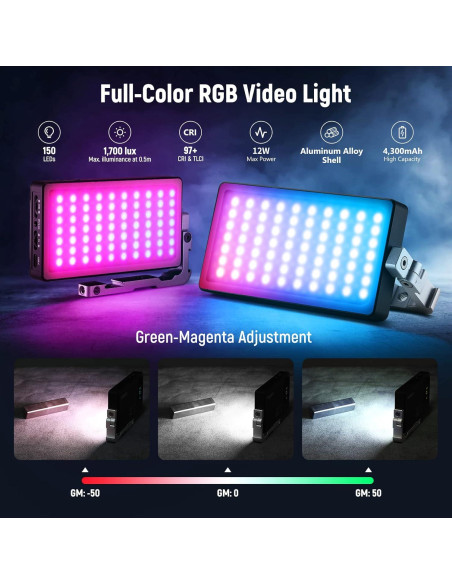 Luz de Video LED RGB NEEWER SL90 2500-10000K 4300mAh Luz de Video LED RGB NEEWER SL90 2500-10000K 4300mAh