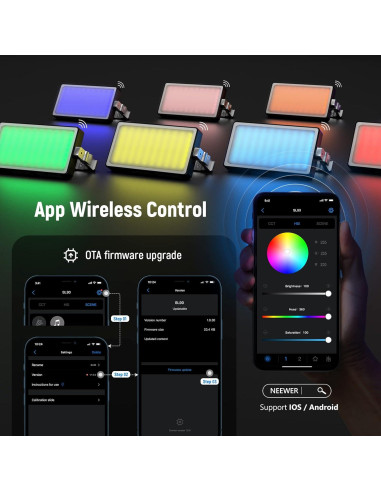 Luz de Video LED RGB NEEWER SL90 2500-10000K 4300mAh