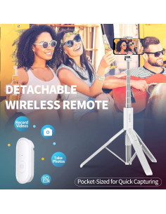 Trípode para Teléfono Sensyne 60" Blanco con Control Remoto 2