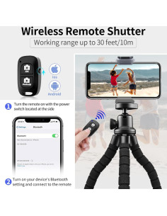 Trípode Flexible Aureday para Teléfono con Control Remoto 2