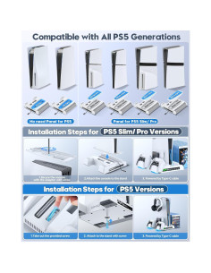 Soporte Enfriamiento PS5 OIVO con Carga LED y Ventilador 2