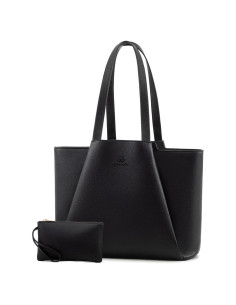 LOVEVOOK Tote para Laptop 15.6" Negro con Clutch