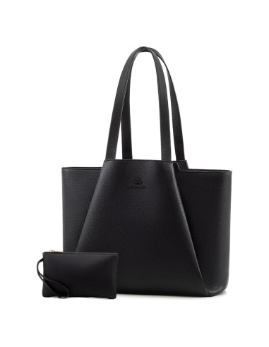 LOVEVOOK Tote para Laptop 15.6" Negro con Clutch