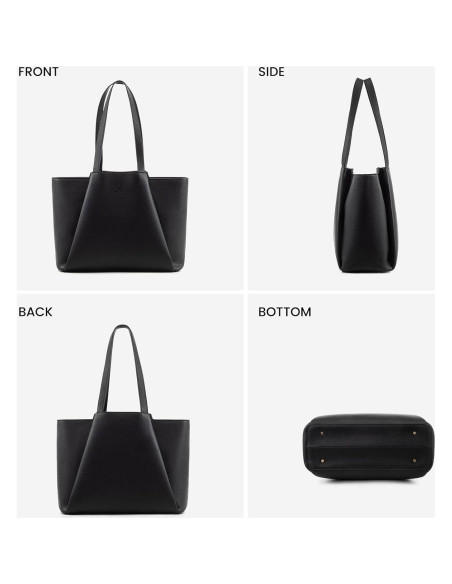 LOVEVOOK Tote para Laptop 15.6" Negro con Clutch
