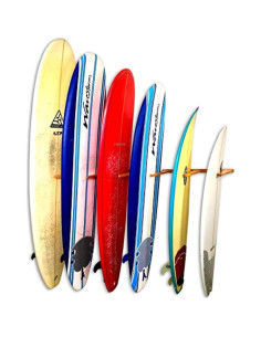 Soporte de Pared Madera StoreYourBoard para 6 Tablas Surf 2