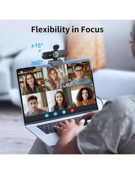 Webcam EMEET NOVA 4K - Autofoco, Duales Micrófonos, USB-A