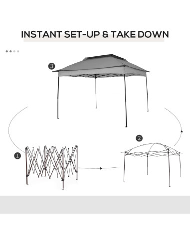 Carpa Plegable Adigyco 3.25x3.25m con Malla y Bolsa de Transporte