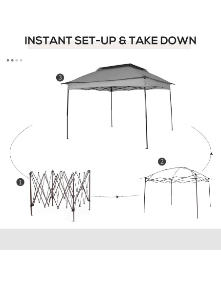 Carpa Plegable Adigyco 3.25x3.25m con Malla y Bolsa de Transporte