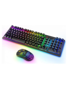 Combo Teclado y Ratón Inalámbrico MOOJAY KM51 RGB - Negro