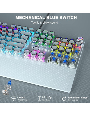 Combo Teclado Mecánico AULA F2088 y Ratón Inalámbrico SC100