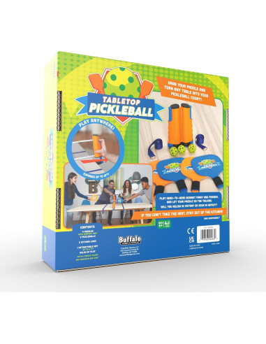 Juego de Pickleball de Mesa Buffalo Games - 4 Palas y Red