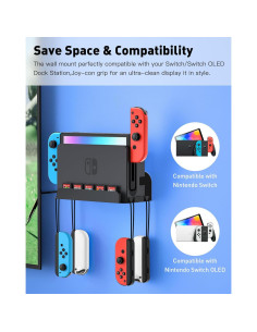 Soporte de pared para Nintendo Switch ZAONOOL negro 2