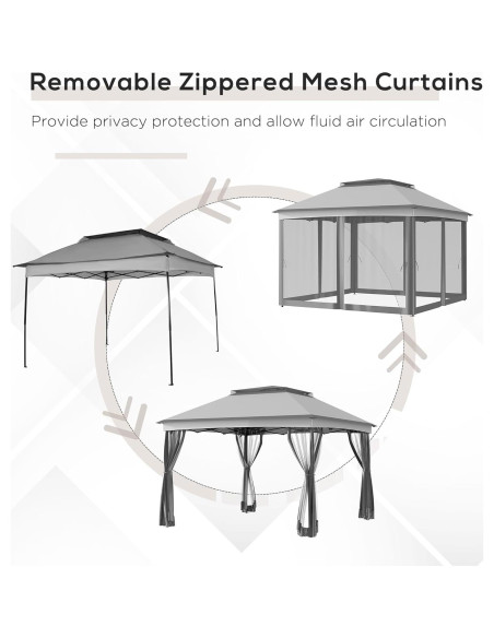 Carpa Plegable Adigyco 3.25x3.25m con Malla y Bolsa de Transporte