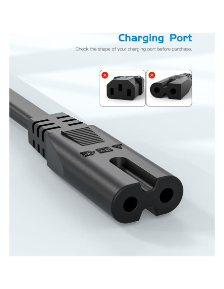 Cable de Alimentación AC SUPERER 1,22 m para Xbox y PS