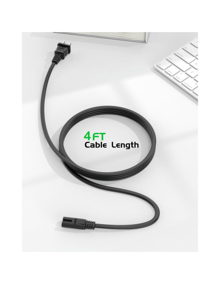 Cable de Alimentación AC SUPERER 1,22 m para Xbox y PS