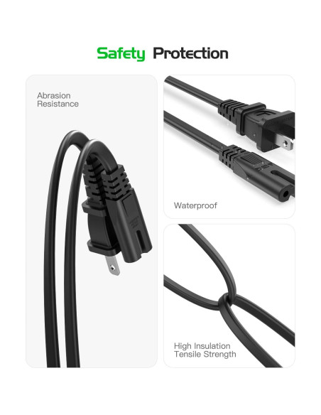 Cable de Alimentación AC SUPERER 1,22 m para Xbox y PS