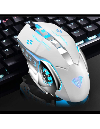 Combo Teclado Mecánico AULA F2088 y Ratón Inalámbrico SC100