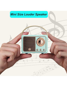 Altavoz Bluetooth Retro Dosmix HM11 Mini Estilo Vintage Azul 2
