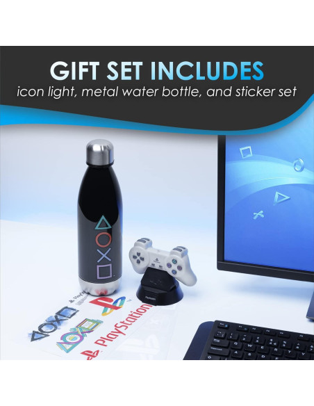 Conjunto de Regalo Paladone PlayStation con Luz y Botella