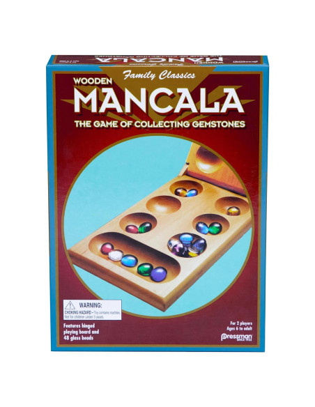 Mancala Juego de Madera Plegable Pressman 2 Jugadores