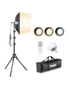 Kit de Iluminación Profesional Torjim Softbox 40cm LED 85W