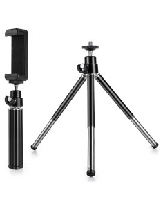 Mini Trípode Metálico TIGAYAN para Teléfono y Webcam Negro