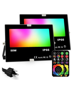 Luz de Inundación LED 50W RGBW HEKEE 5000 Lúmenes IP66