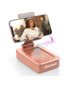 Soporte Jteman con Altavoz Bluetooth 2 en 1 - Oro Rosa