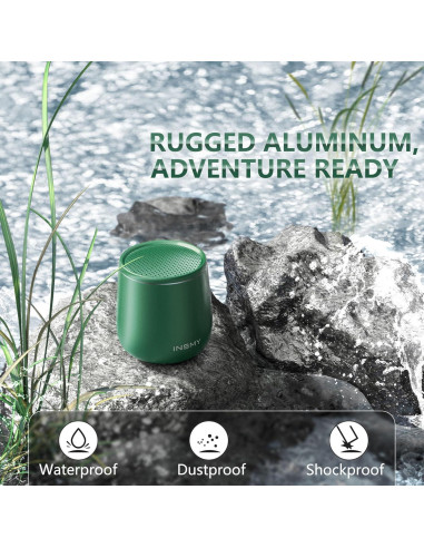 Altavoz Bluetooth INSMY C17-MAX Mini Impermeable Verde