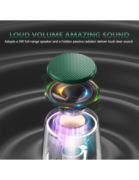 Altavoz Bluetooth INSMY C17-MAX Mini Impermeable Verde