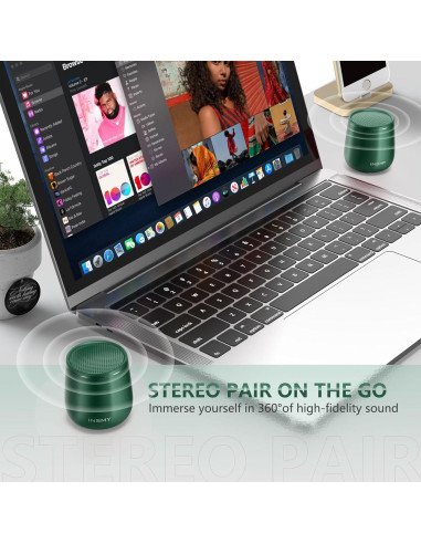 Altavoz Bluetooth INSMY C17-MAX Mini Impermeable Verde