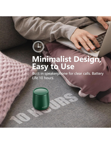 Altavoz Bluetooth INSMY C17-MAX Mini Impermeable Verde