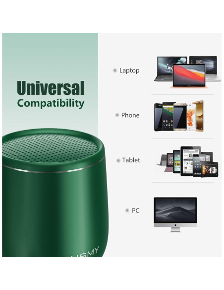 Altavoz Bluetooth INSMY C17-MAX Mini Impermeable Verde