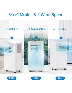 Aire Acondicionado Portátil Zstar 8000 BTU 3 en 1 32,52 m 2