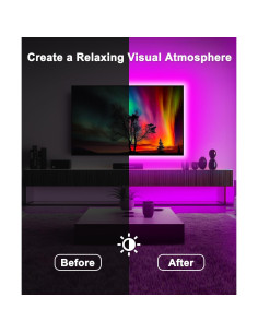 Luces LED RGB para TV Daymeet 3m, Control Remoto y APP 2