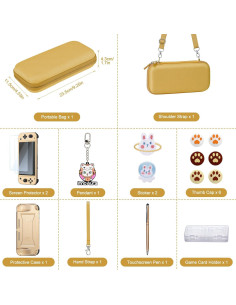 Accesorios innoAura 18 en 1 para Switch Lite con estuche 2