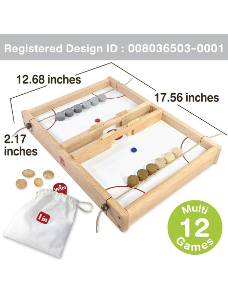 Juego de Mesa Madera Soy FLICK n KICK Deluxe 12 Juegos Juego de Mesa Madera Soy FLICK n KICK Deluxe 12 Juegos