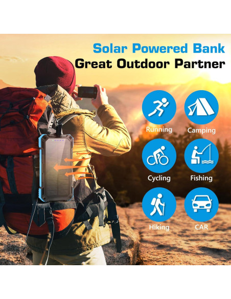 Banco de Energía Solar 36000mAh Dongguan Carga Rápida