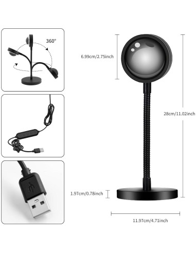 Proyector de Luz de Atardecer Neroupe con Control APP 360