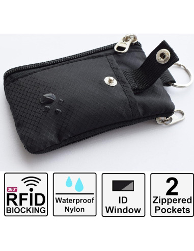 Billetera Minimalista CHENSPRX con Bloqueo RFID y Cremallera