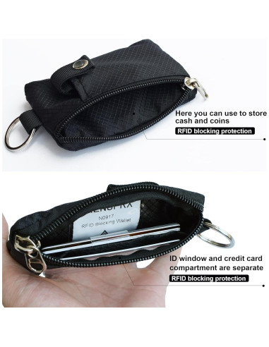 Billetera Minimalista CHENSPRX con Bloqueo RFID y Cremallera